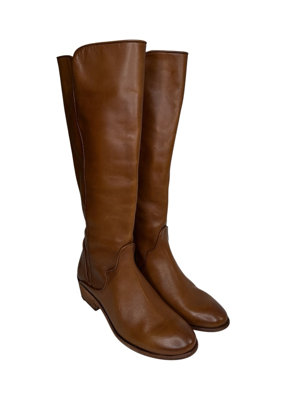Frye Found Carson Piping Tall Boot in Caramel Sz: 7.5B - Picture 4 of 11